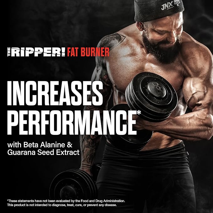 JNX SPORTS The Ripper! Shredding Thermogenic Fat Burner - Peach Mango 30 Servings | Advanced Fast Acting Stim Thermogenesis, Appetite Suppressant for Men & Women
