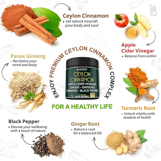 Bundle 6in1 Beet Root Capsules & 6in1 Premium Ceylon Cinnamon Supplements - Support Immune & Digestive Health