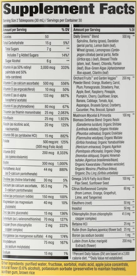 Nature's Way Alive! Max Potency Liquid Multivitamin with Antioxidants Beta Carotene, Vitamins C & E, Food-Based Blends, Citrus Flavored, 30.4 Fluid Ounce (Pack of 1)