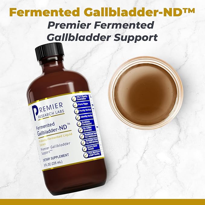Premier Research Labs Fermented Gallbladder-ND - Probiotics for Gallbladder Health - with Artichoke, Beetroot Extract & Milk Thistle Extract - Pure Vegan - 8 fl oz