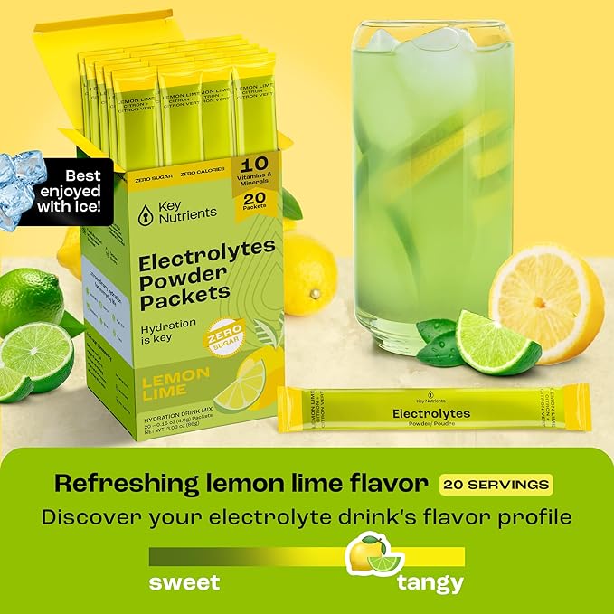 KEY NUTRIENTS Electrolytes Lemon Lime 20’s Stick Packs