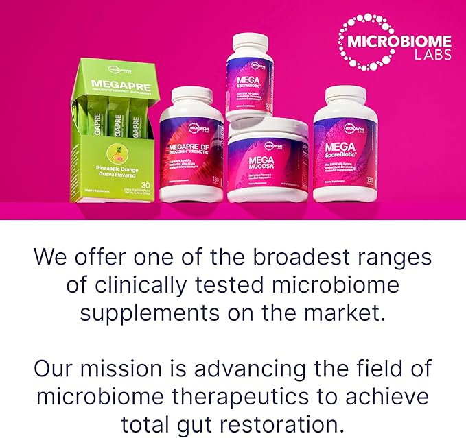 Microbiome Labs MegaGuard Gut Health Supplements - Ginger Root, Licorice Root & Artichoke Leaf Extract to Support Digestive Health & Occasional Gas - for Women, Men & Kids 8+ (60 Capsules)