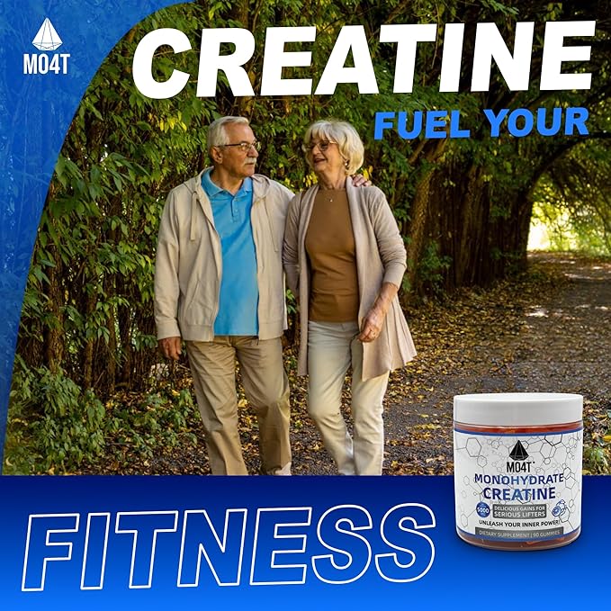 Creatine Monohydrate Gummies 5000 mg for Men & Women, Sugar Free Creatine Gummies- Sugar Free Creatine Gummies Orange Flavor - Gomitas de Creatina sin azucar.