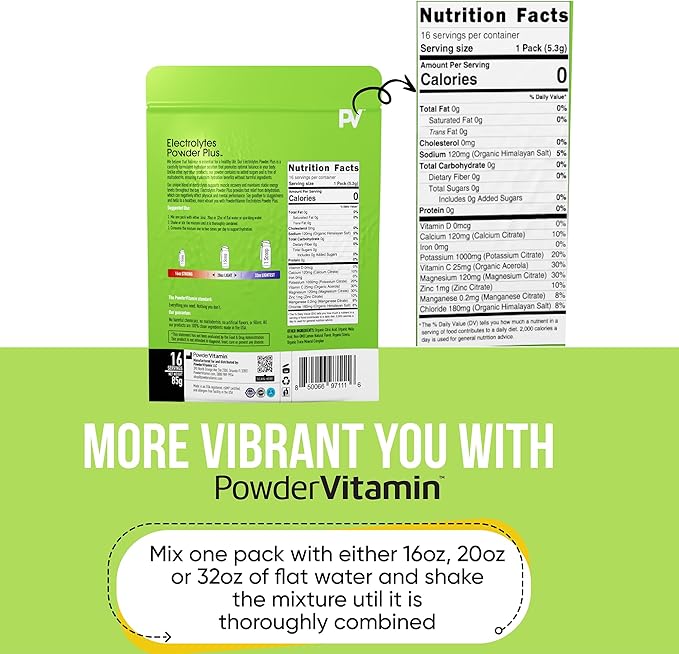Electrolytes Powder Plus, Keto, Lemonade, Sugar Free, Pink Himalayan Salt, 1000mg Potassium, 120mg Calcium, 120mg Magnesium, Non-GMO, Zero Calories, (16 Hydration Packets)