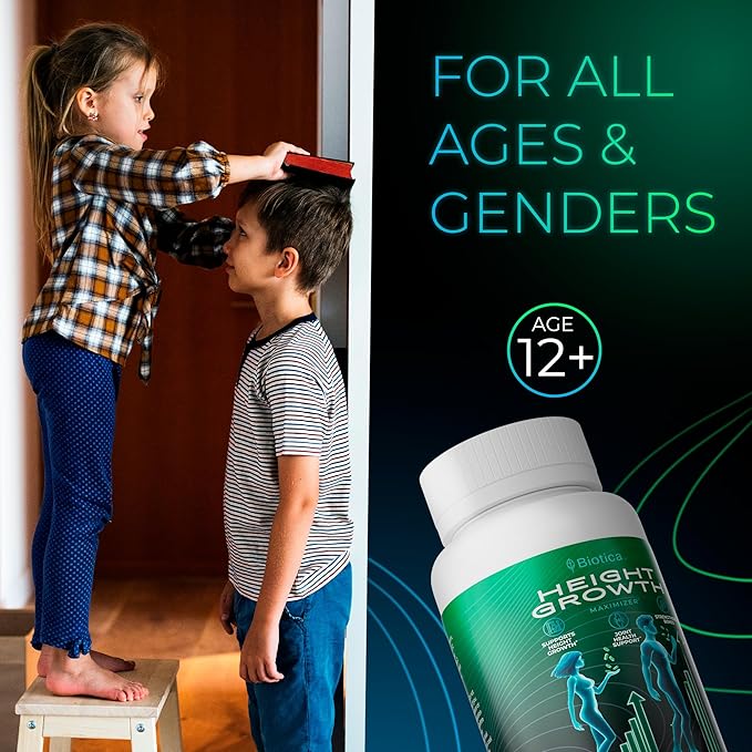 Height Growth Pills - Natural Hеight Growth Maximizer - Bone Up Calcium Supplement - Growth Factor Support, and Stature Development - Advanced Formula of Grow Pills