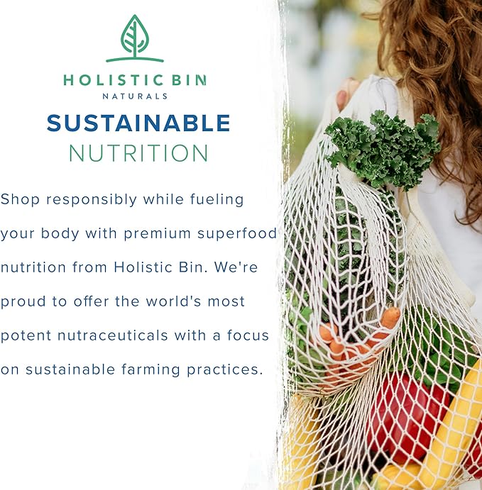 Holistic Bin Korean Red Ginseng Capsules Pure Panax Ginseng Supplement | Vegan, Gluten Free, Non GMO, No Fillers | Rich in Ginsenosides (40 Capsules)