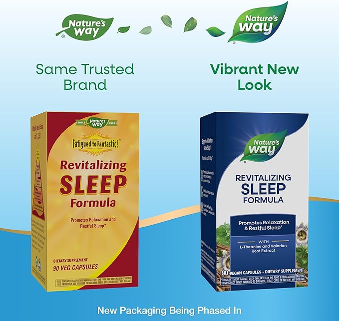 Nature's Way Fatigued to Fantastic! Revitalizing Sleep Formula, Promotes Restful Sleep*, 90 Capsules