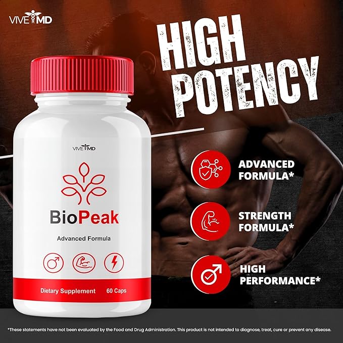BioPeak Capsules, Bio Peak Advance Formula, BioPeak All Natural Supplement - Biopeak Pills for Maximum Strength, Bio Peak Support Pills Reviews (5 Pack)