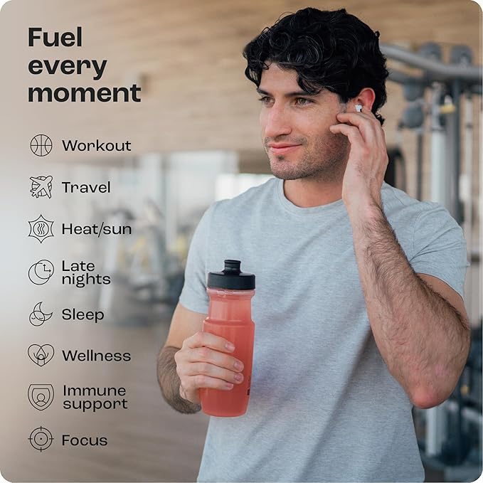 KEY NUTRIENTS Multivitamin Electrolytes Powder No Sugar - Tropical Peach Mango Electrolyte Powder - Endurance & Energy Supplement - Hydration Powder - No Calories - 90 Servings - Made in USA