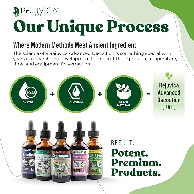Rejuvica Health Active Adrenal + VitaLiver - Support Stress + Liver - Liquid Delivery for Better Absorption - Rhodiola, Milk Thistle, Holy Basil, Artichoke,