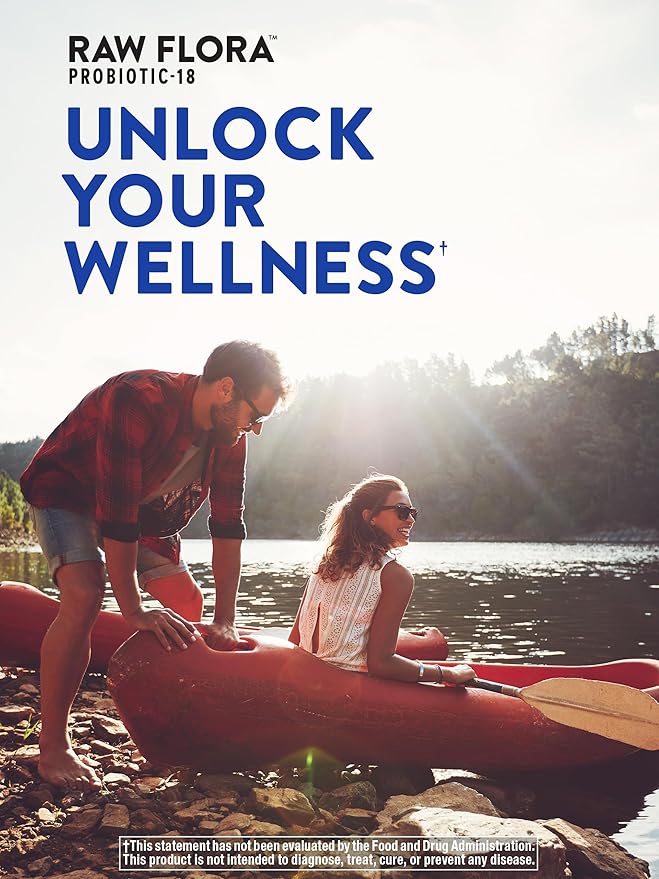 Nature's Truth Raw Flora Probiotic with Prebiotics | 60 Billion CFU | Daily Digestive Vegan Capsules | Gluten Free Supplement for Men and Women