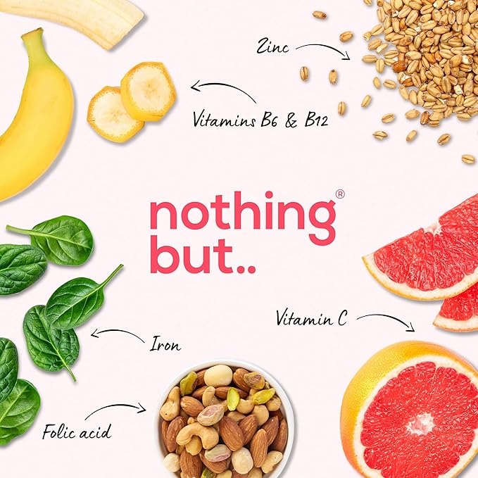 Natural Iron Supplement for Women and Men with a Delicious Mixed Berry Flavor - Chewable Vegan Iron Supplements w/Vitamin C, Zinc, Folic Acid & B Vitamins - 60 Iron Gummies for Anemia