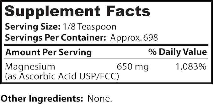 Dr Clark Vitamin C Powder Ascorbic Acid - Immune Support Supplement, Gluten Free, Potent antioxidant, Supports Brain Function, Promotes Tissue Formation and Repair, 454gm | 16oz