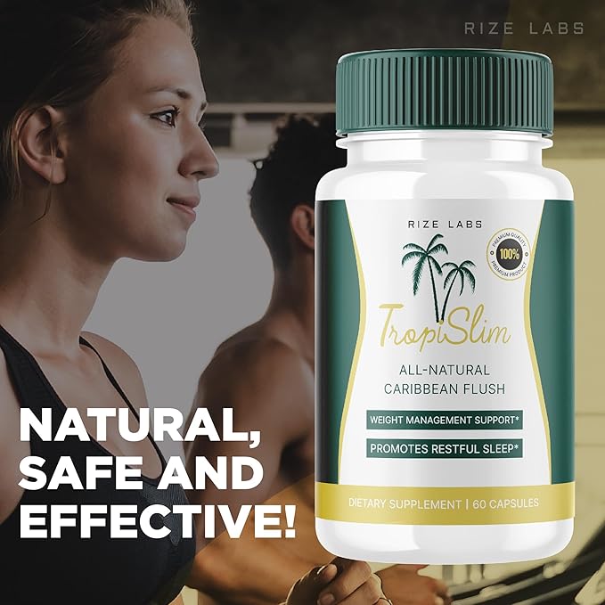 (Official 2 Pack) Tropislim, Tropislim All Natural Caribbean Flush, Weight Loss Supplement, Tropislim Slimming Capsules for Women, Healthy Lifestyle + Leaner Physique, Tropical Reviews (120 Capsules)