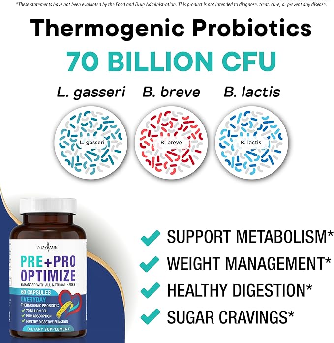 Pro Optimize Probiotics for Women, Menopause, 70 Billion CFU, Digestive Health - Relief for Bloating, Hot Flashes, Joint Support, Night Sweats - Gut Health & Metabolism - Dong Quai (120 (Pack of 2))