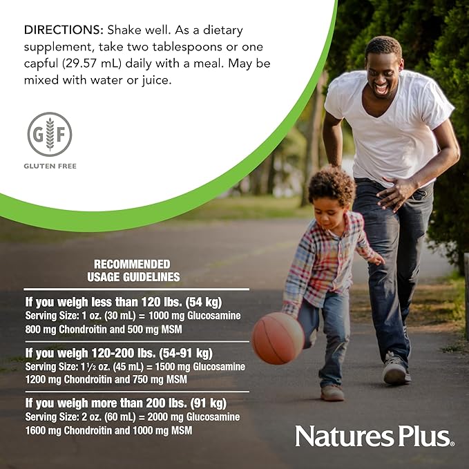 Natures Plus Ultra Rx-Joint Liquid, Honey Lemon - 30 fl oz - Supports Healthy Joint Function - with Glucosamine, Chondroitin & MSM - Gluten Free - 30 Servings