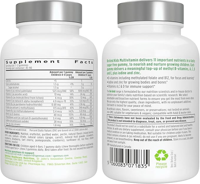 Methylated Kids Multivitamin Gummy + Methylated Men's Multivitamin Bundle, MTHFR Supplements with Active B-Vitamins, Clean Label, by Igennus