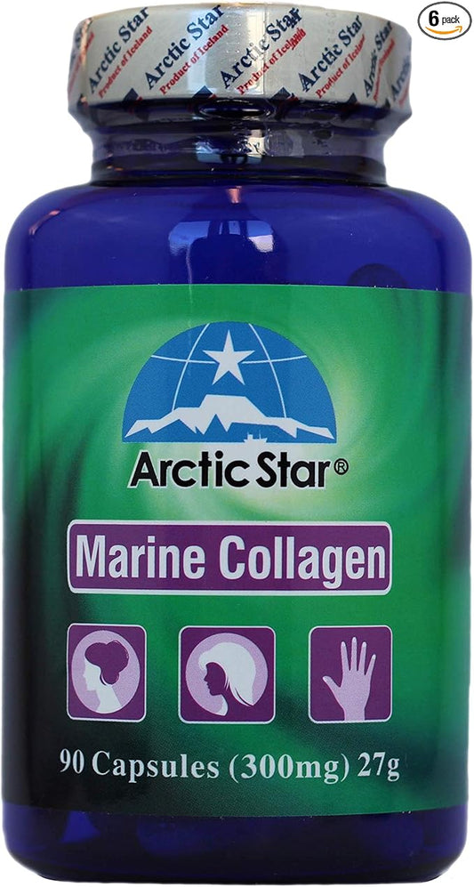 Arctic Star Marine Collagen-Vital Proteins Marine Collagen Peptides Supplement Pills for Healthy Skin Hair Nail - Hydrolyzed Collagen from Iceland - Joint Pain & Immune System Booster 90 Capsules