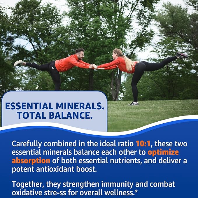 Zinc Gummies with Copper + Probiotics, Vitamin B6 for Max Absorption, Zinc Supplements for Men and Women, Two Essential Minerals Balance Formula for Immunity and Gut Health, Vegan, Non-GMO, 120 Cts