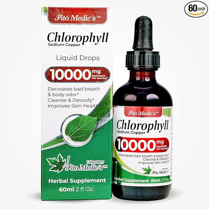 FITO MEDIC'S Lab | Chlorophyll Liquid Drops | Liquid Chlorophyll | Chlorophyll | Chlorophyll Drops | Chlorophyll Liquid| clorofila |Alcohol Free | Ultra high Absorption.