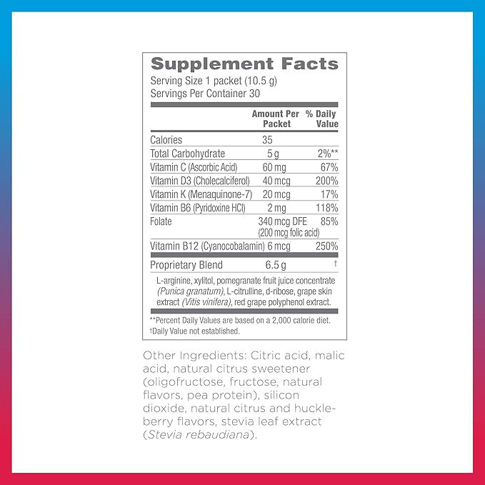 Synergy ProArgi-9 Plus L-Arginine Complexer Dietary Supplement - Mixed Berry - 30 Packets
