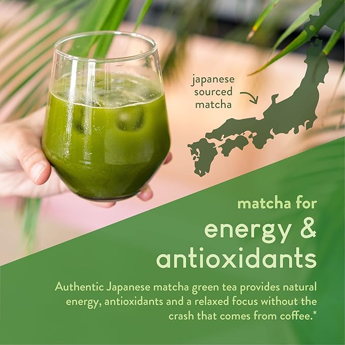 360 Nutrition Matcha Hydrolyzed Collagen Peptides Powder, Japanese Matcha Green Tea for Gut Health, Joint Support, Energy, Hair Skin & Nails, Gluten Free, Keto Friendly, Paleo, Non GMO (8oz (1 Count))