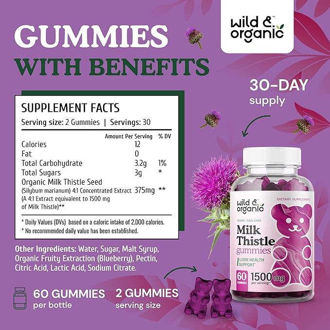 Wild & Organic Milk Thistle Gummies & Beet Root Gummies