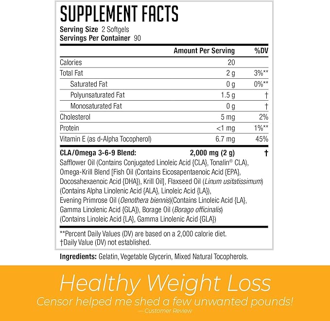 Censor NDS Nutrition Fat Loss-Body Toner with CLA (90 Softgels) & Siren Labs L-Carnitine Elite Burn Fat Loss Support Malibu Beach Blast 3000 mg (32 Servings)