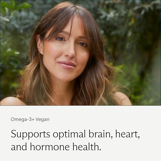 Needed. Vegan Omega-3 DHA & EPA Supplement - 500mg Omega-3 + 100mg Choline, Plant-Based Capsules, Sustainably Sourced Algae Oil, 2 Capsules Daily, 30-Day Supply
