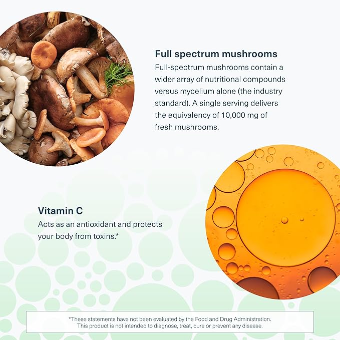 Youtheory Immune+ Daily Wellness - Vegetarian Immune Support Supplement with Vitamin C, Vitamin D3 & Zinc* - Mushroom Supplement with Turkey Tail, Cordyceps & Reishi - 60 Vegetarian Caps