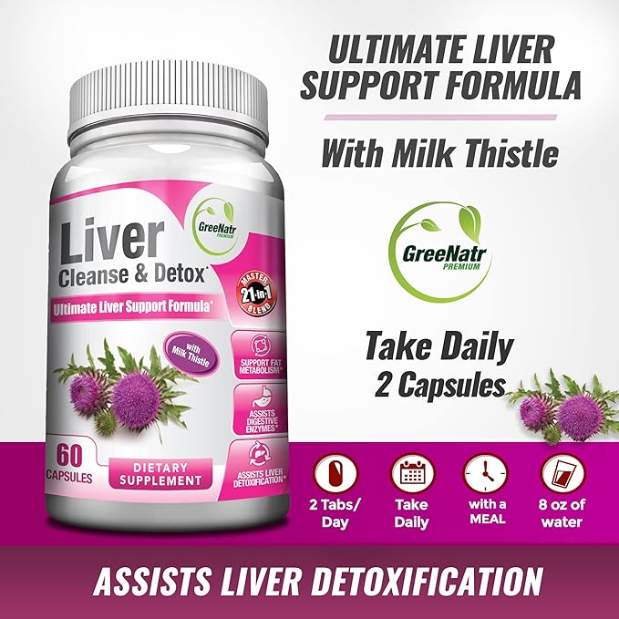 Comprehensive Immune and Liver Health Support Blend - 7-in-1 Immune Support Supplement with Vitamin C, Vitamin D3, Zinc and Liver Cleanse Detox & Repair Formula