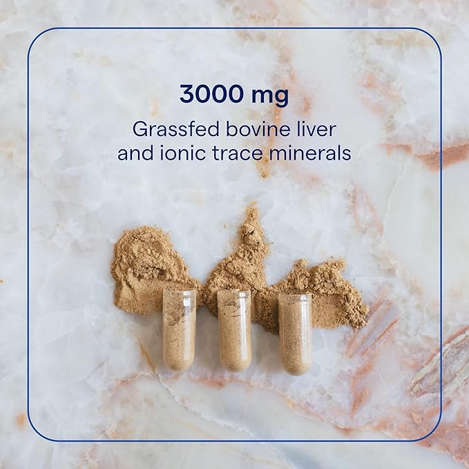 Trace Minerals Beef Liver, 500mg - Bone Health & Energy Support Supplement - Nutritional Supplement Aids Healthy Skin & Immunity - Beef Liver Supports Healthy Organs - 180 Capsules (30 Servings)