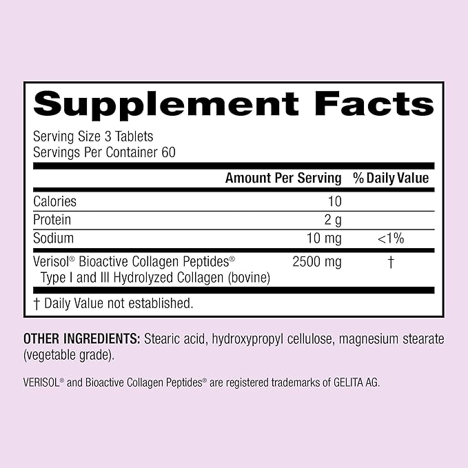 Webber Naturals Collagen30 Anti-Wrinkle, 2,500mg of Bioactive Collagen Peptides Per Serving, 180 Tablets, Helps Reduce Deep Wrinkles, Fine Lines & Stimulates Skin Cells, Non GMO, Dairy & Gluten Free
