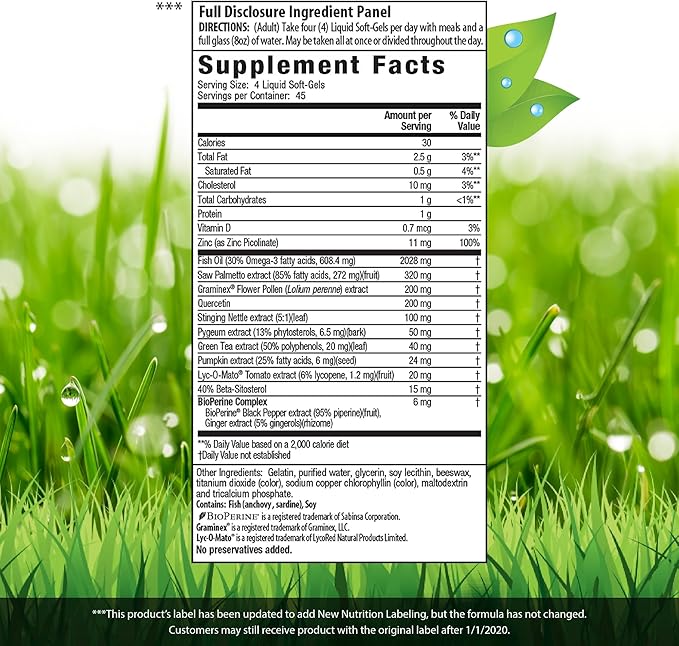 Irwin Naturals Prosta-Strong - Prostate Health Support with Saw Palmetto, Lycopene, Pumpkin Seed & More - 180 Liquid Softgels