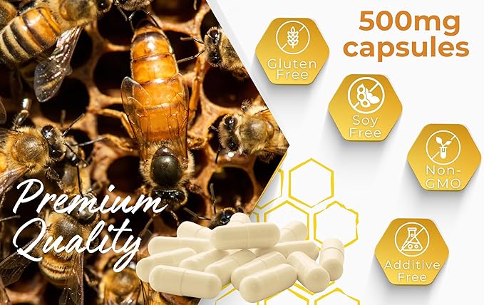 Bee Bread & Royal Jelly Capsules Natural Superfood Bundle