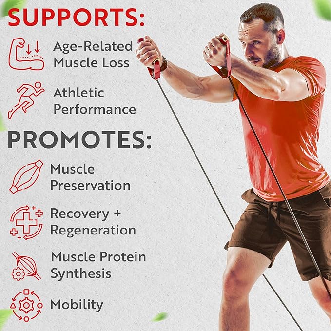 Muscle Genesis HMB and Vitamin D3 Supplement with Clinically Studied myHMB, Calcium and VIT C β 5000mg Per Serving β Promotes Recovery, Lean Muscle Mass, and Healthy Aging in Men