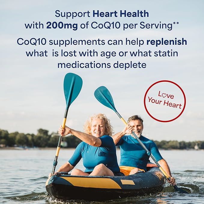 Puritan's Pride Coenzyme CoQ10 200mg, Dietary Supplement for Heart Health, Blood Pressure, Oral Gum Health, and Healthy Aging Support, 240 Rapid Release Softgels, 2-Pack