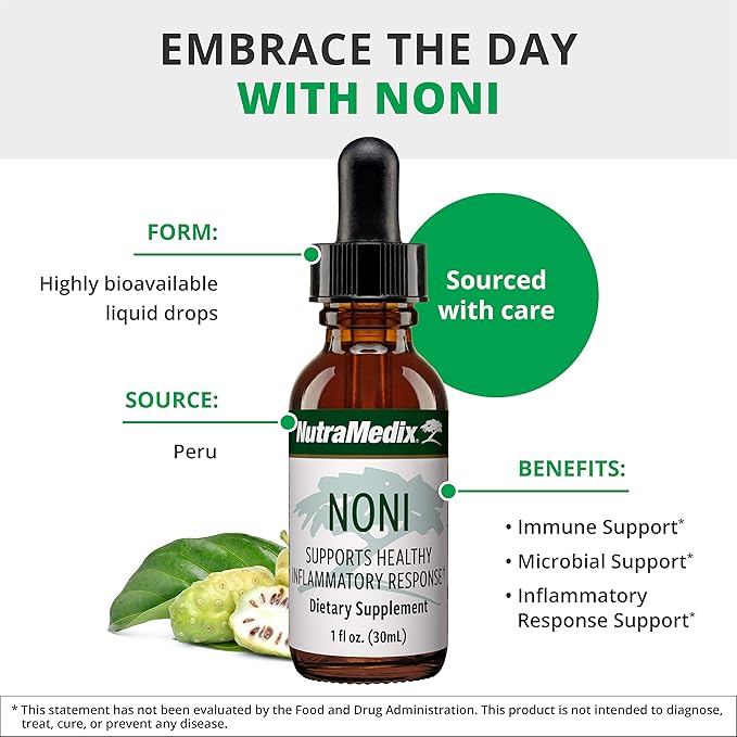 NutraMedix Noni Drops - Noni Fruit Extract for Immune Support & Promoting Healthy Antioxidant Activity & Overall Wellness (1oz)