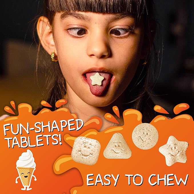 VAL Magnesium for Kids | High-Absorption Magnesium for Calm, Relaxation & Focus | Magnesium Glycinate, Citrate & Taurate | with Vitamin B6, D & C | Sugar-Free, Non-GMO | Vanilla | 60 Chewable Tablets