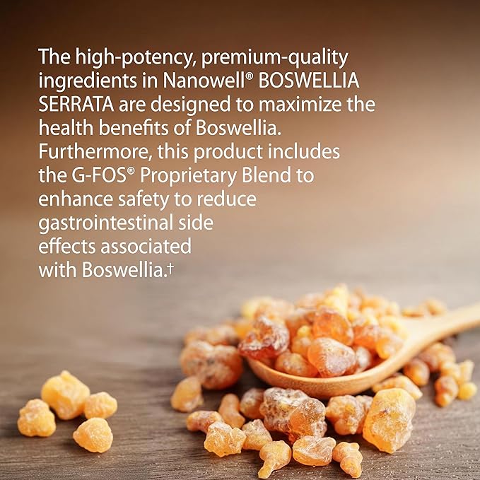 Boswellia Serrata with G-FOS - 98% Boswellic Acid - Supports Joint & Mobility Health - 180 Vegan Capsules, 180 Day Supply