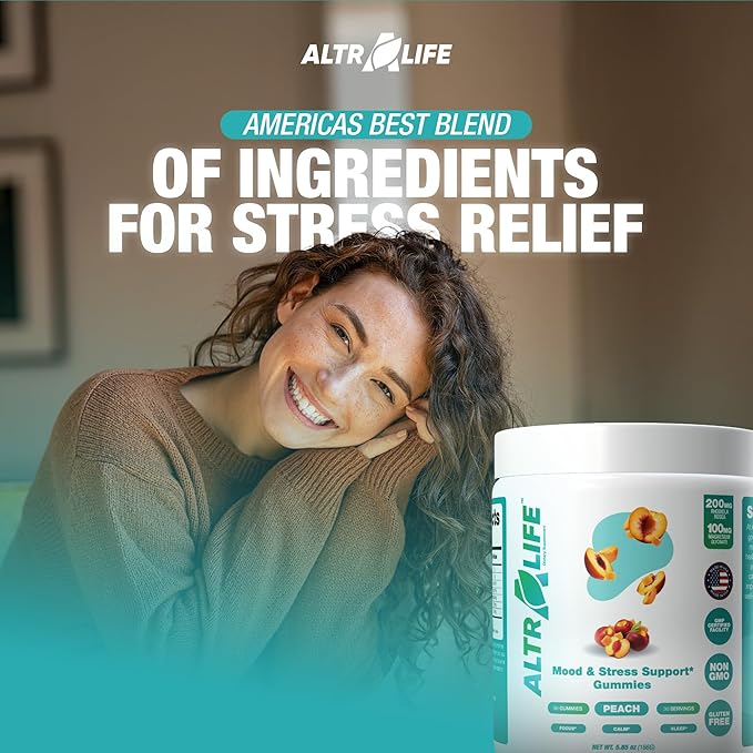 Kava Kava Gummies - Stress Relief Supplement with Magnesium Glycinate, Rhodiola Rosea, Holy Basil - 30 Servings for Calm Mood, Focus & Sleep Support - Cortisol Supplements for Women and Men