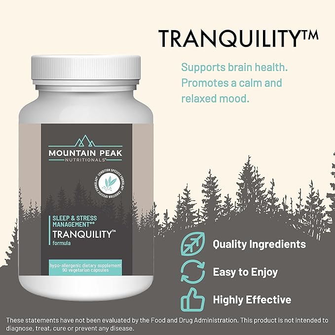 Mountain Peak Nutritionals Ultimate Relaxation Bundle - Tranquility & Sleep Easy - Promoting A Calm & Relaxed Mood for Better Rest - Sleep Support Supplements w/Vitamins B6 & B12