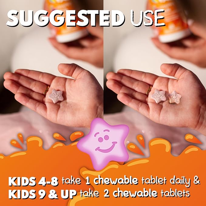 VAL Magnesium for Kids | High-Absorption Magnesium for Calm, Relaxation & Focus | Mg Glycinate, Citrate & Taurate | with Vitamin B6, D & C | Sugar-Free, Non-GMO | 60 Chewable Tablets