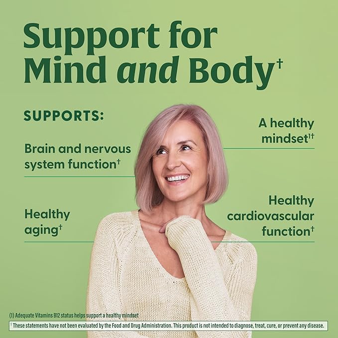 MegaFood Extra Strength Methyl B12 Vitamins, Bioavailable Vitamin B12 3000mcg Per Serving, Supports Energy Metabolism & Nervous System Health, Beet Root, Vegan, Gluten Free, 90 Capsules, 90 Servings