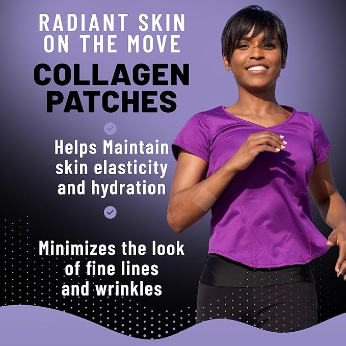 Collagen Patches - 36 Pcs | with Collagen Type 1 & 2 | Supports Skin Elasticity, Hydration & Firmness | Patches for Smooth, Youthful Skin & Active Lifestyles