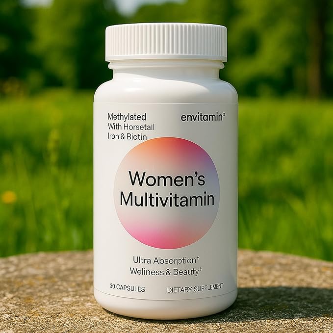 Womens Methylated Multivitamin Multimineral Horsetail, Iron, Biotin Complex with L Methylfolate for Ultra Absorption