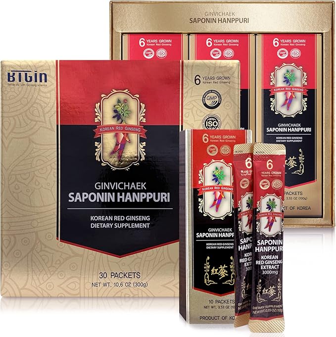 Korean Red Ginseng Extract 3000mg and Capsules Bundle - Saponin Hanppuri + The Root Original - Natural Energy Supplements for Immune Support, Stress Relief, Focus & Mental Clarity with Ginsenoside Rg3