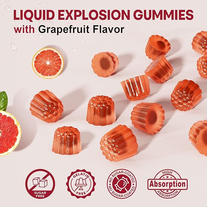 Sugar Free Maca Root Filled Gummies for Women Men | Organic Black, Red, Yellow Maca 2000mg Per Serving | with Ashwagandha | Vegan, Non-GMO & Gluten Free Supplement | Grapefruit Flavor, 60 Count