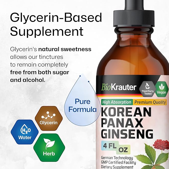 BIO KRAUTER Gymnema Tincture 4 Fl. Oz. & Ginseng Tincture 4 Fl. Oz.