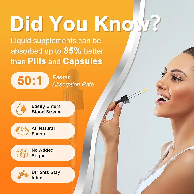 Liquid Magnesium Oxide 400mg Drops - Liquid Magnesium Oxide Supplement for Bone, Muscle, and Heart Health, Sublingual Magnesium Oxide, High Potency, Easy-to-Absorb, 60ml